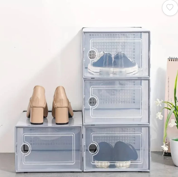 Set 4 cajas plegable de zapato blanca
